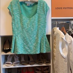 Anthropologie Tops - Mint Green Anthropologie Peplum Blouse Anthropologie Tops - Mint Green Anthropologie Peplum Blouse